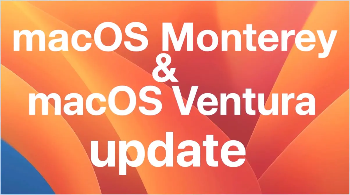 MacOS Ventura 13.6.8 et MacOS Monterey 12.7.6 Mises à jour