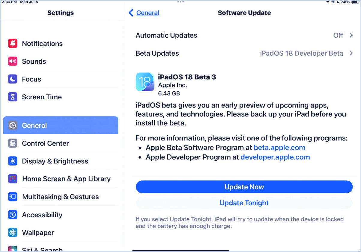 iPados 18 Beta 3 Download