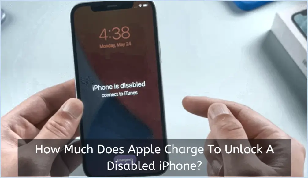 Combien coûte le déblocage d'un iPhone désactivé par Apple?