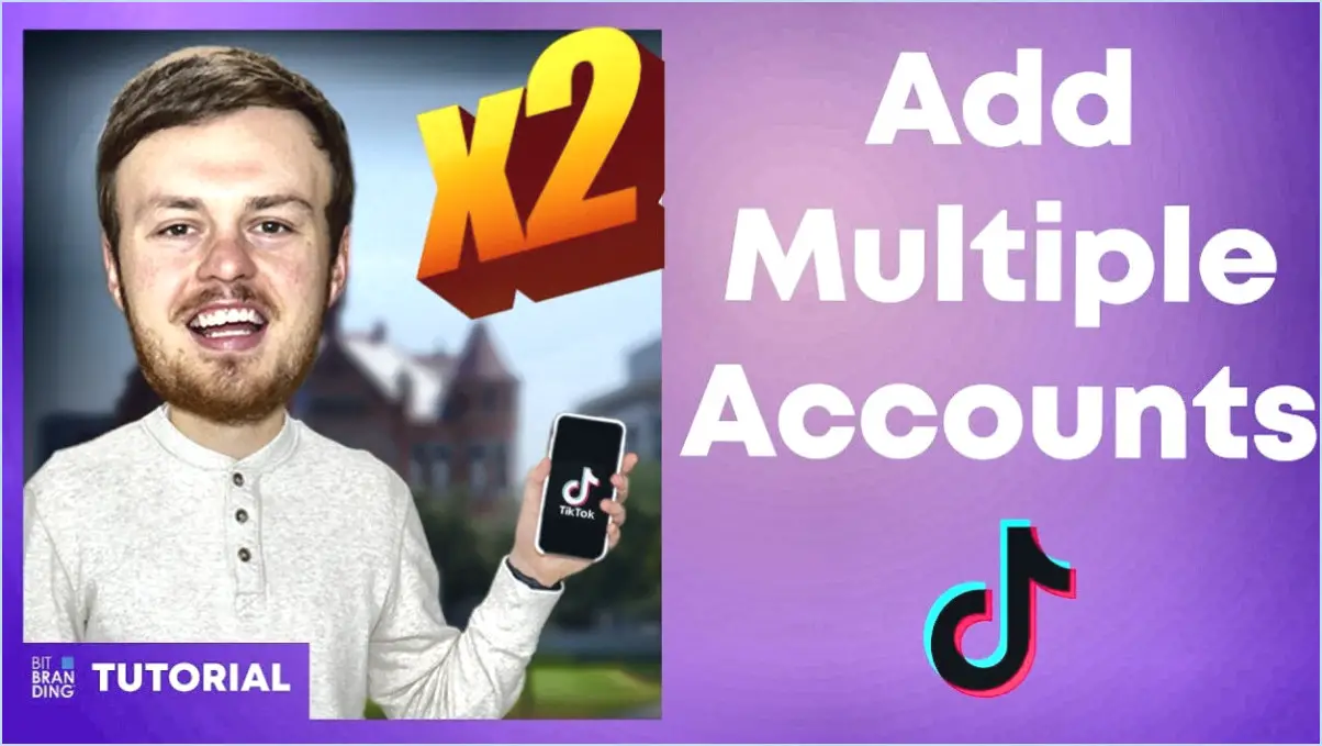 Comment avoir plusieurs comptes sur tiktok?