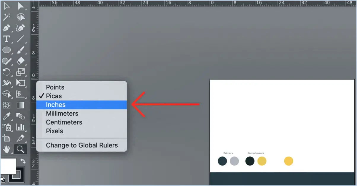Comment changer les unités de la règle dans illustrator?