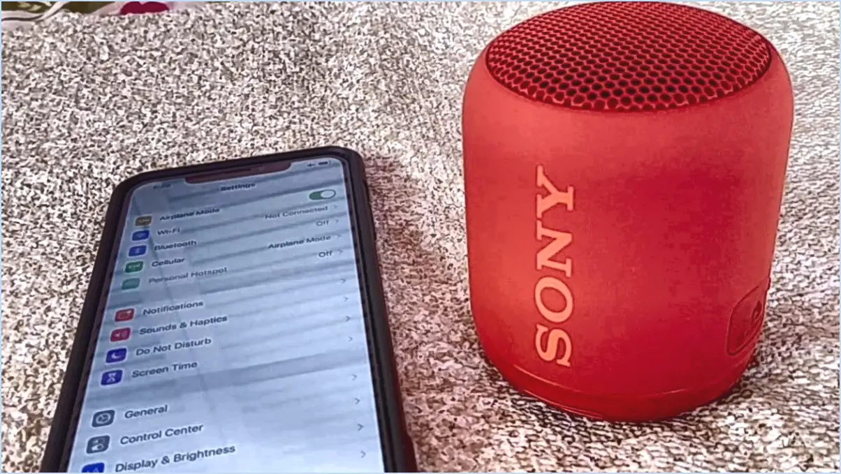 Comment connecter un haut-parleur sony à l'iphone?