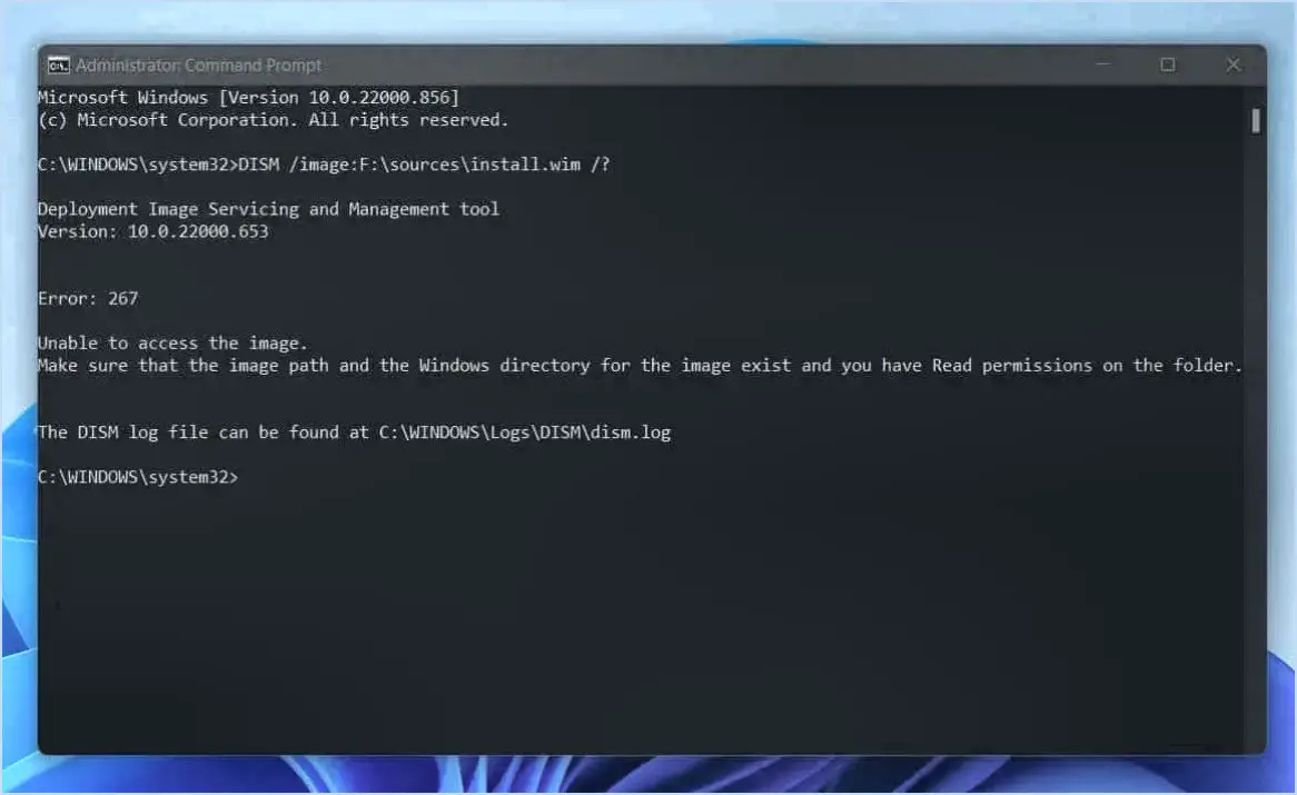 Comment corriger l'erreur 2 de l'impossibilité d'accéder à l'image dans les étapes de Windows 10?