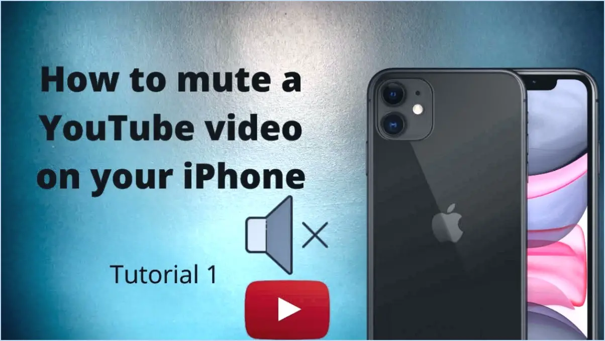 Comment couper le son d'une vidéo youtube sur iphone?