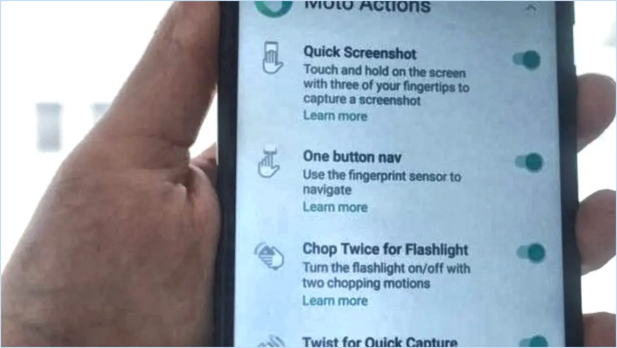 Comment désactiver les actions moto sur android?