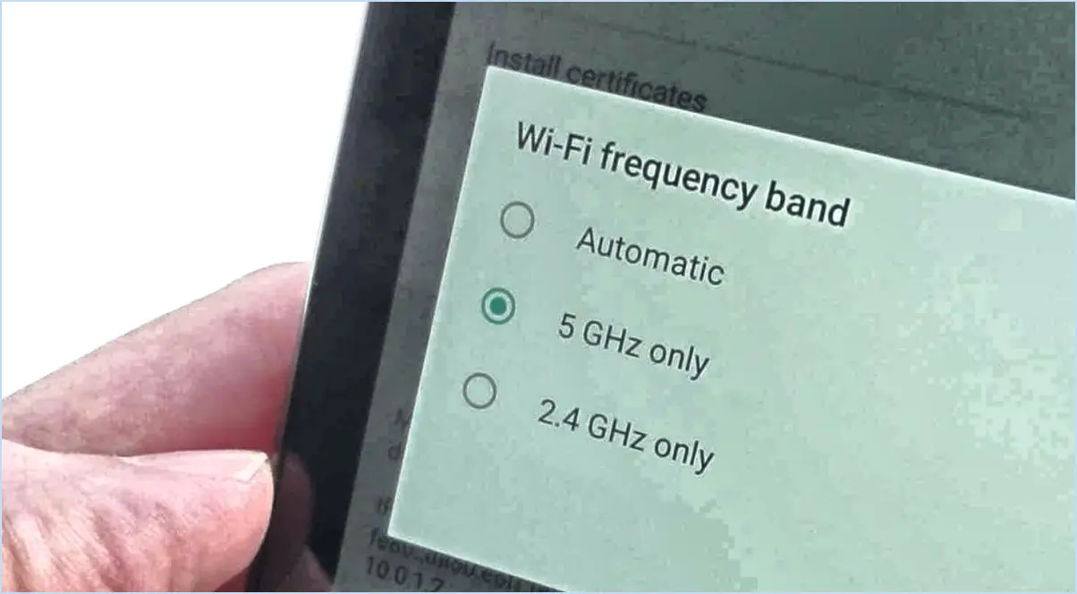 Comment se connecter au wifi 5ghz android?