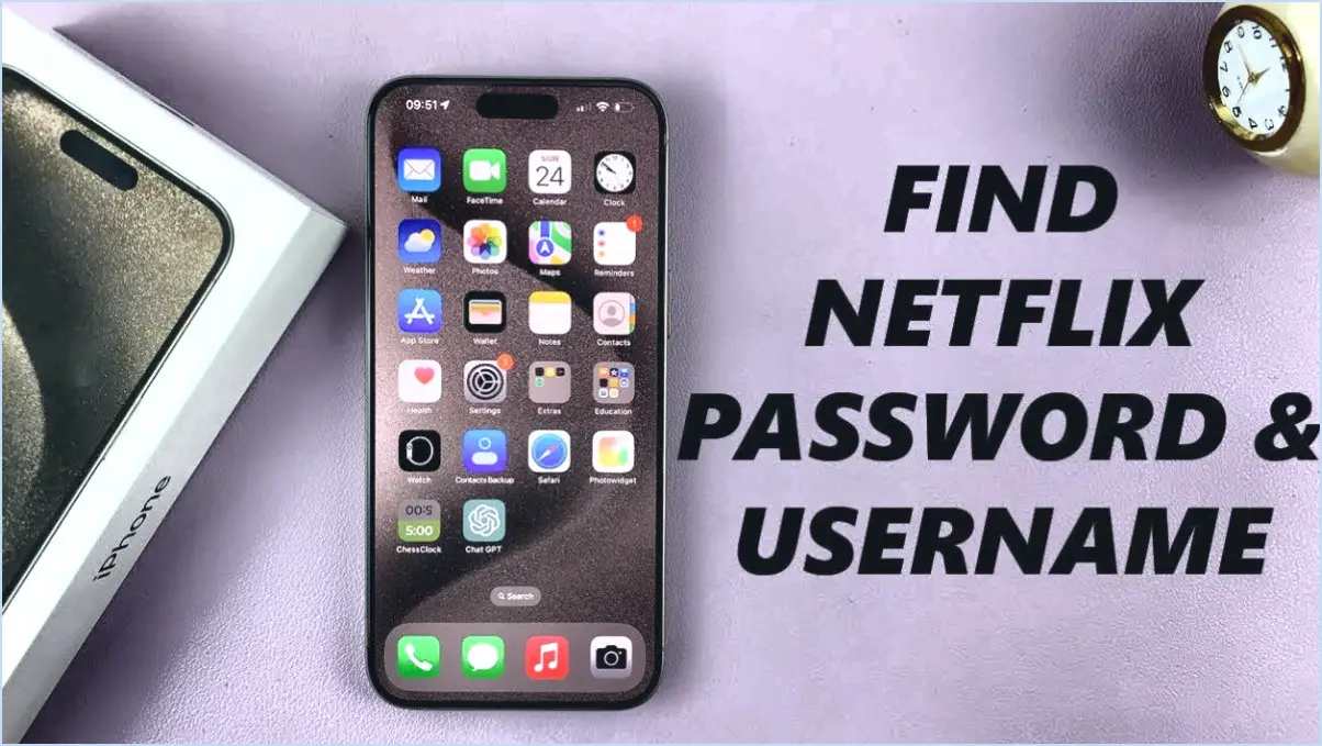 Comment trouver le mot de passe netflix sur iphone?