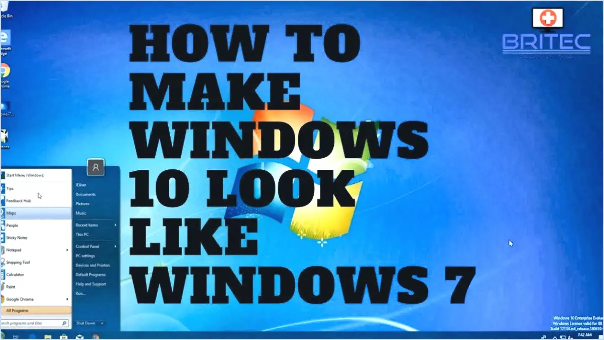 Peut-on faire ressembler Windows 10 à Windows 95?