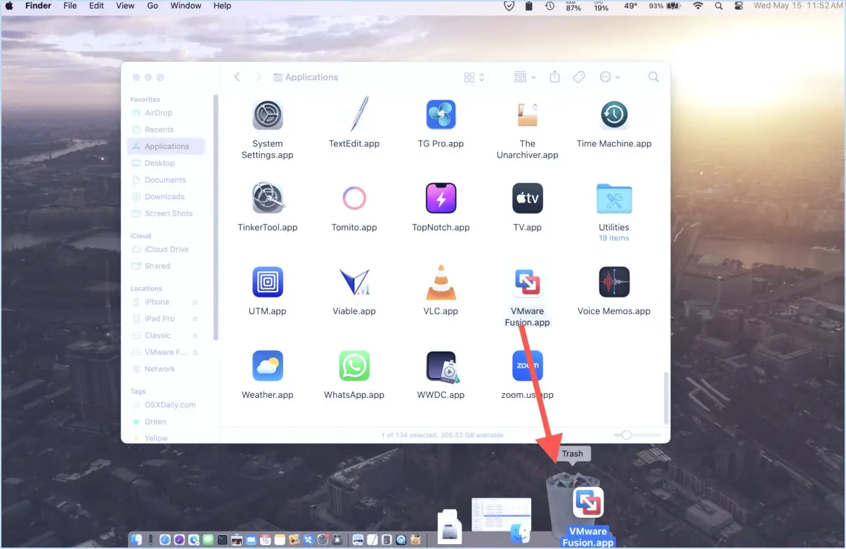 Comment désinstaller VMware Fusion Pro de Mac