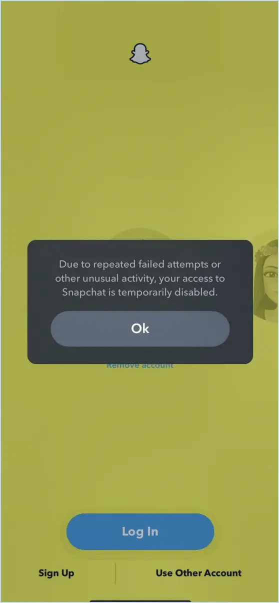 Combien de temps faut-il à Snapchat pour supprimer un compte inactif?