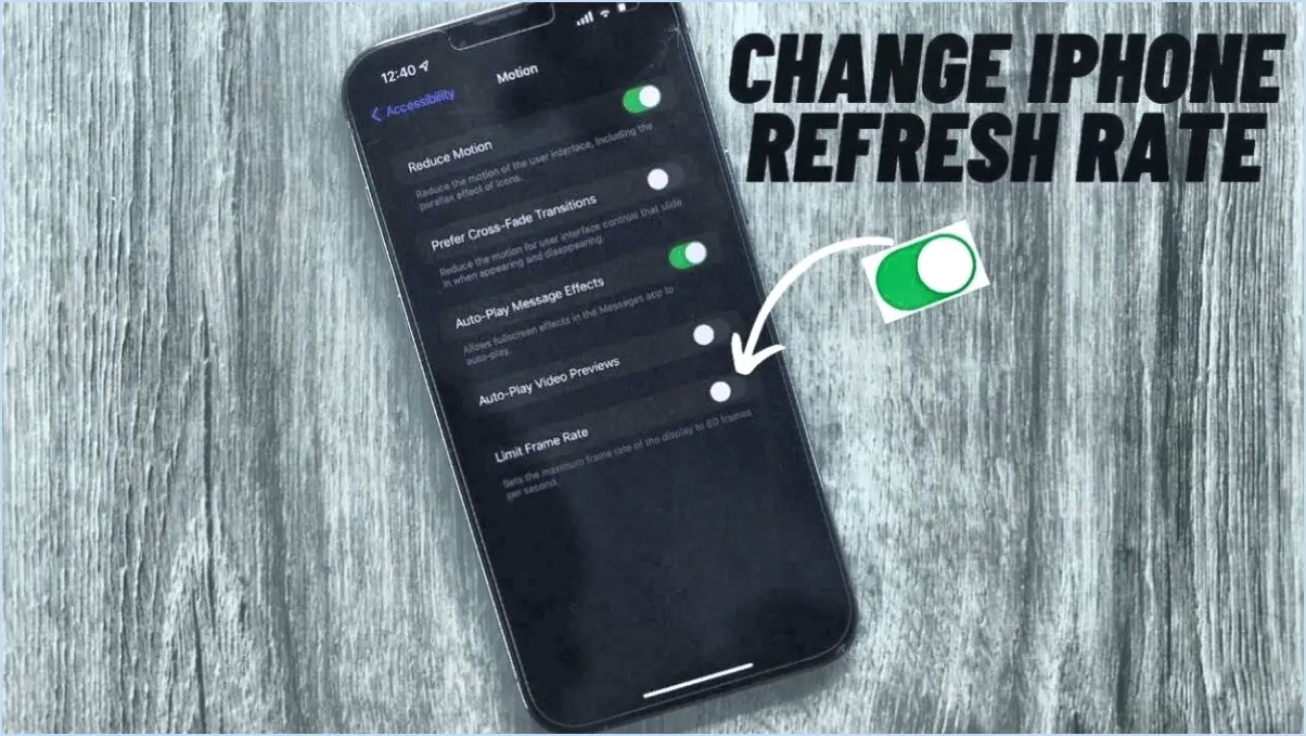 Comment changer les hertz sur l'iphone?