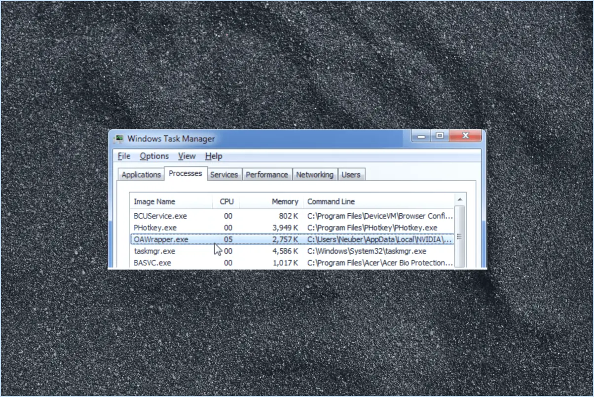 Comment corriger l'erreur oawrapper exe dans windows 10 steps?