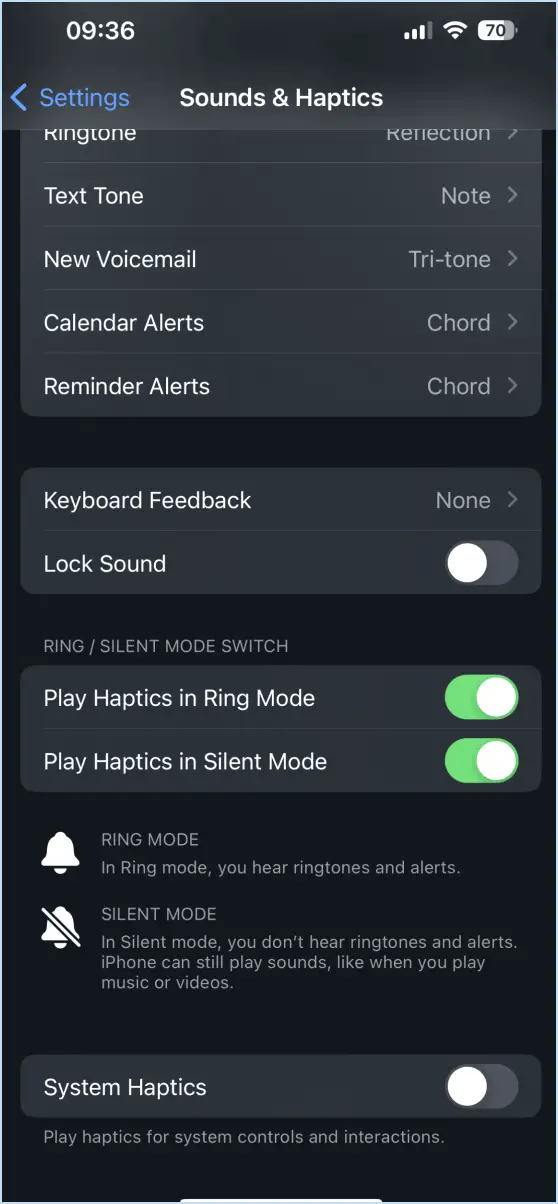 Comment désactiver le son du clavier sur l'iphone?
