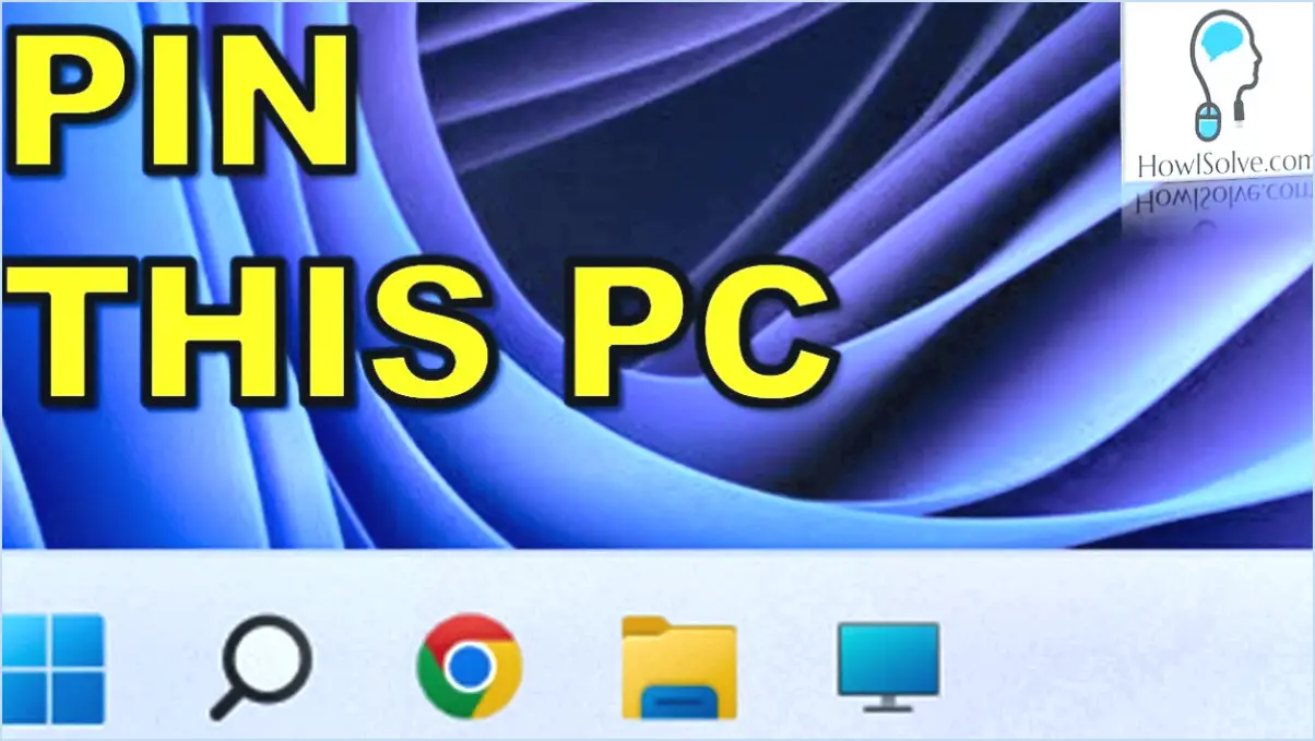 Comment épingler ce pc à la barre des tâches dans windows 10?