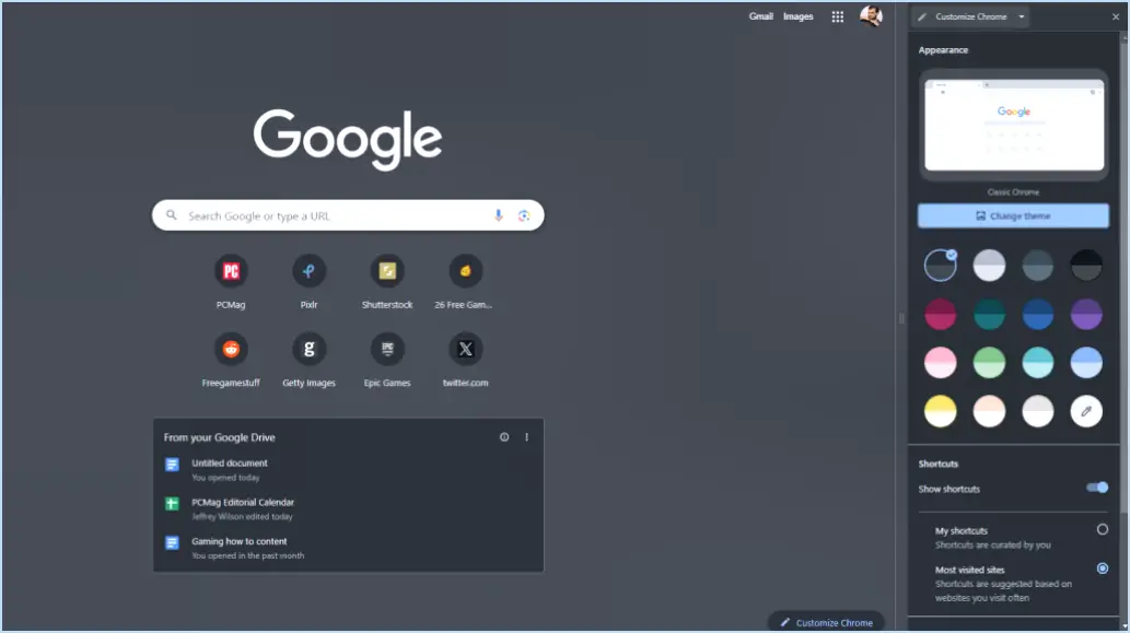 Comment modifier le thème par défaut de Google Chrome?