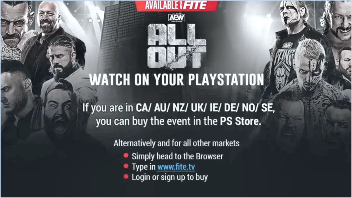 Comment regarder aew all out sur ps4?