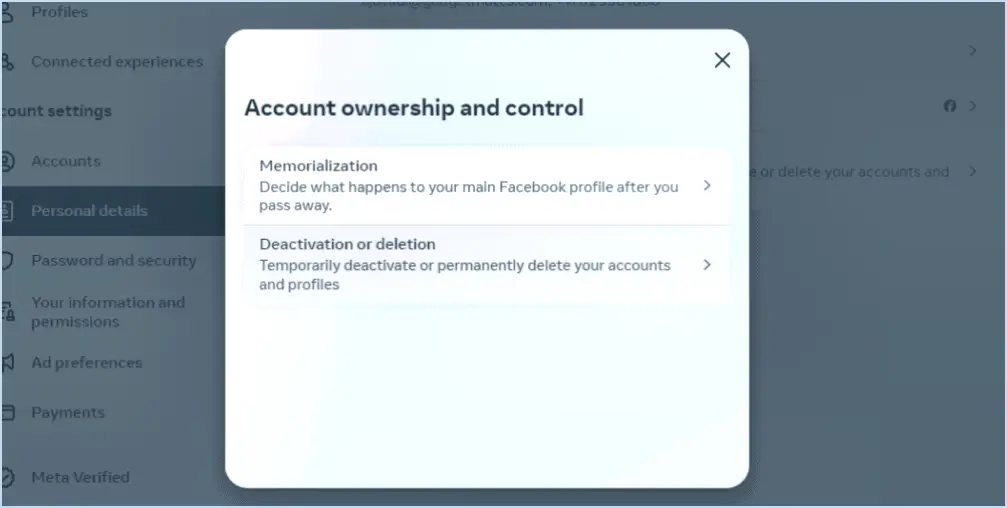 Comment supprimer définitivement mon compte Facebook sur Chrome?