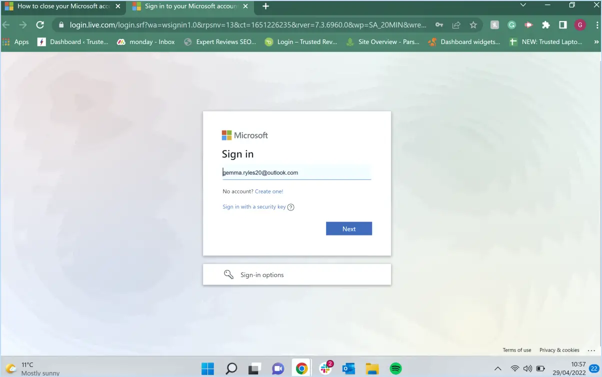 Comment supprimer immédiatement mon compte Microsoft?