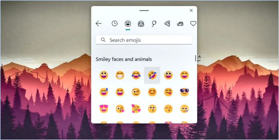 Comment utiliser le clavier emoji de windows 11?