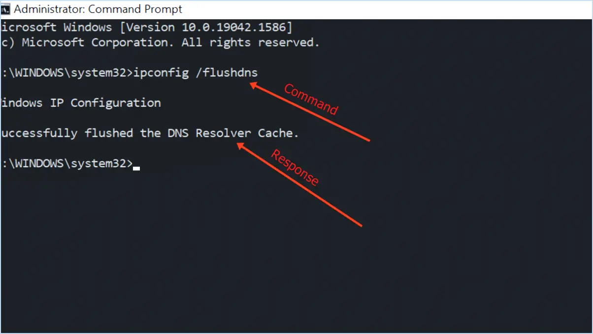 Comment vider et réinitialiser le cache DNS dans Windows 10?