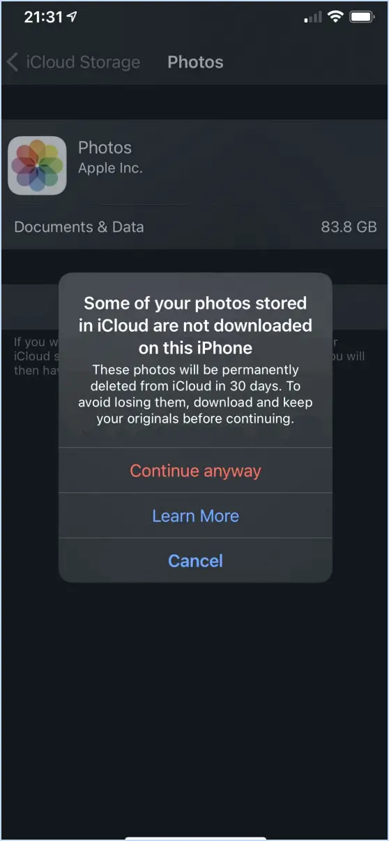 Que signifie désactiver et supprimer des messages dans iCloud?