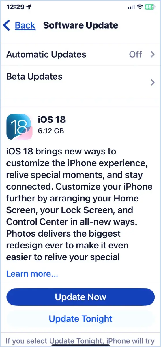 iOS 18 update is available to download now