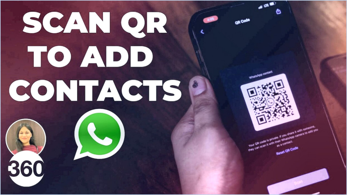 Ajouter un nouveau contact WhatsApp à l'aide de votre code QR personnalisé?