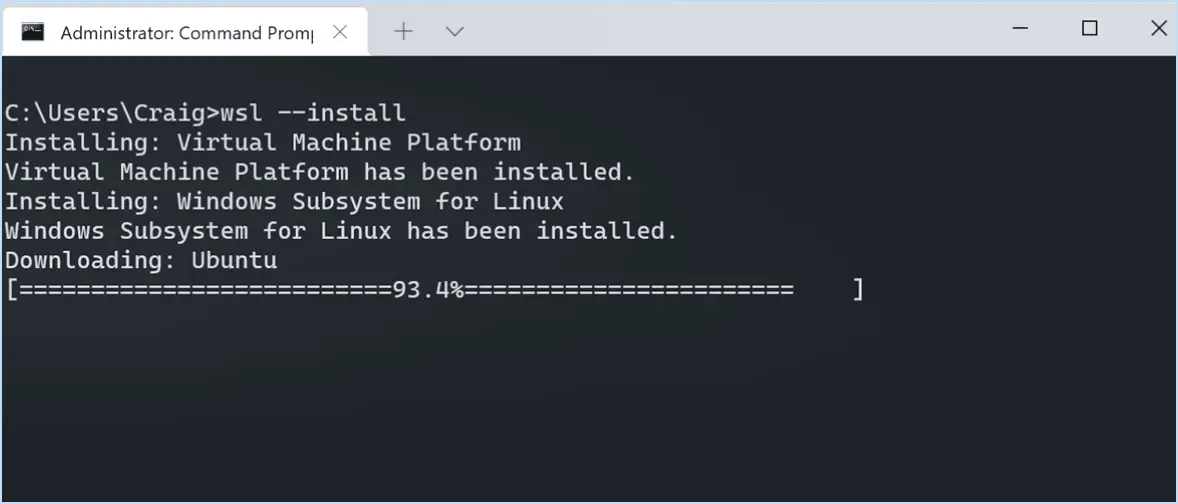 Comment activer wsl dans windows 10?