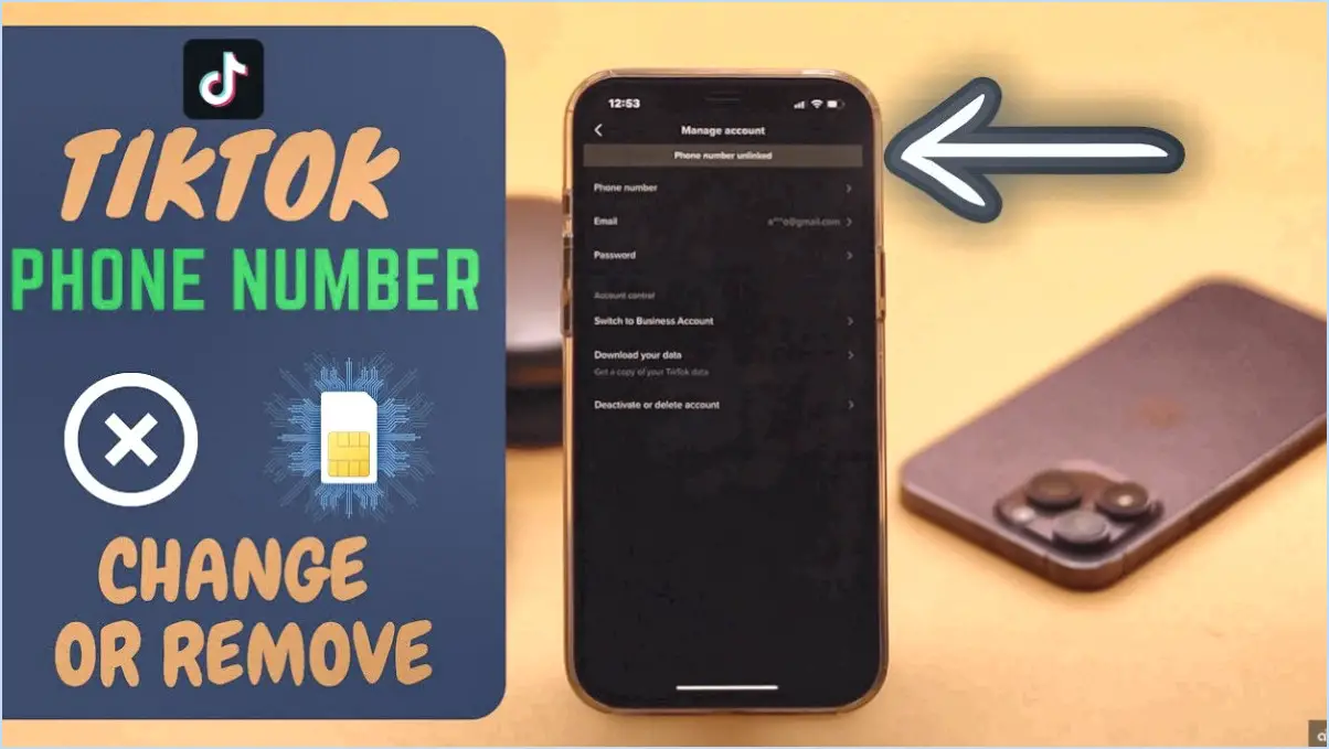 Comment annuler l'enregistrement d'un numéro de téléphone sur tiktok?