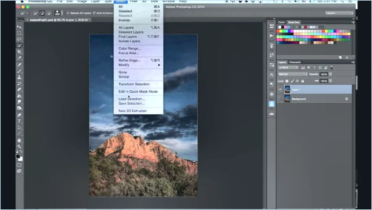 Comment enregistrer une sélection dans photoshop?