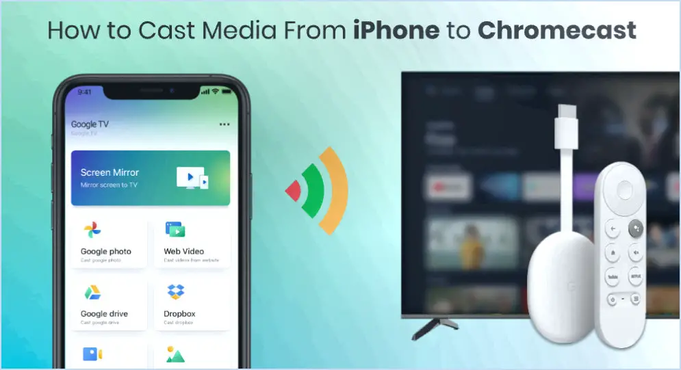 Comment faire pour diffuser une vidéo sur chromecast à partir d'un iphone?