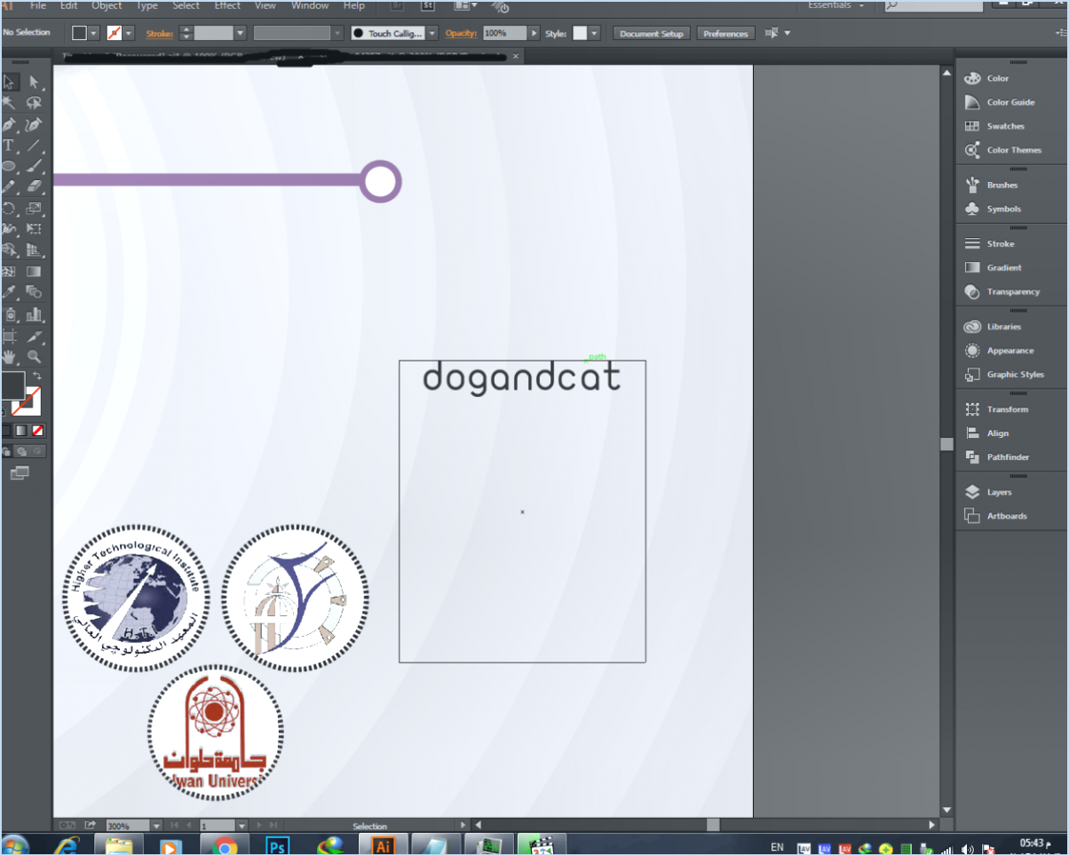 Comment fixer l'espacement dans Illustrator?