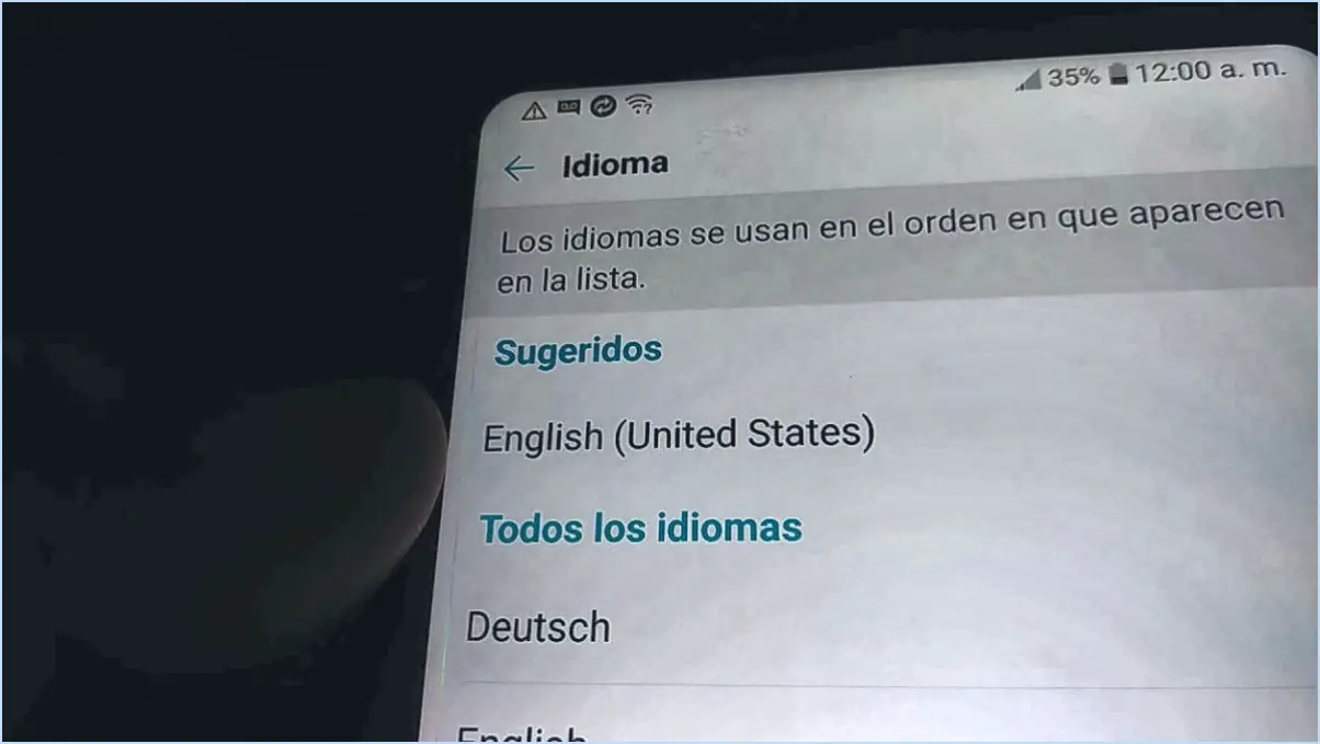 Comment passer de l'espagnol à l'anglais sur samsung tv?