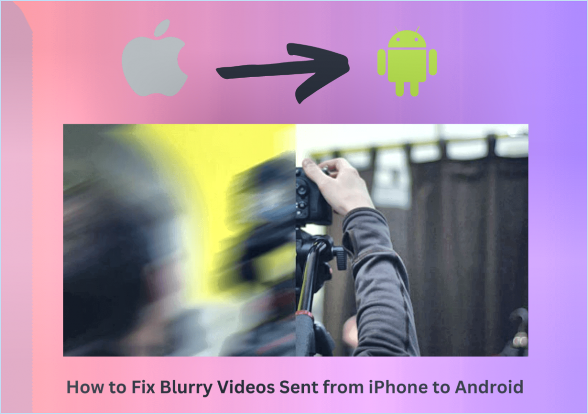 Comment réparer les vidéos floues envoyées sur android?