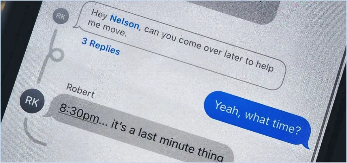 Comment répondre à un message spécifique dans imessage?