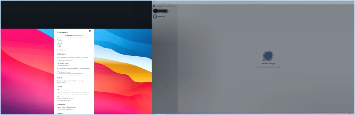 Comment se déconnecter de signal desktop dans windows 10 mac?