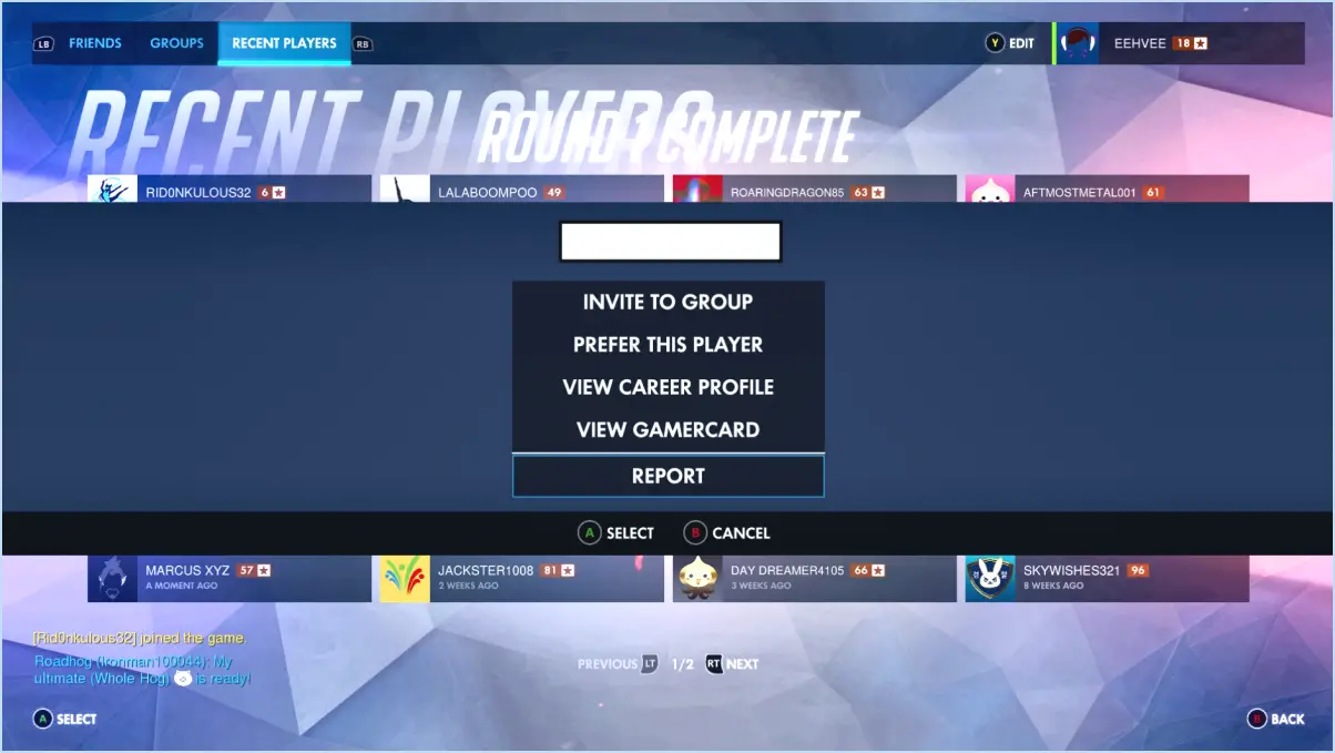 Comment signaler dans overwatch ps4?