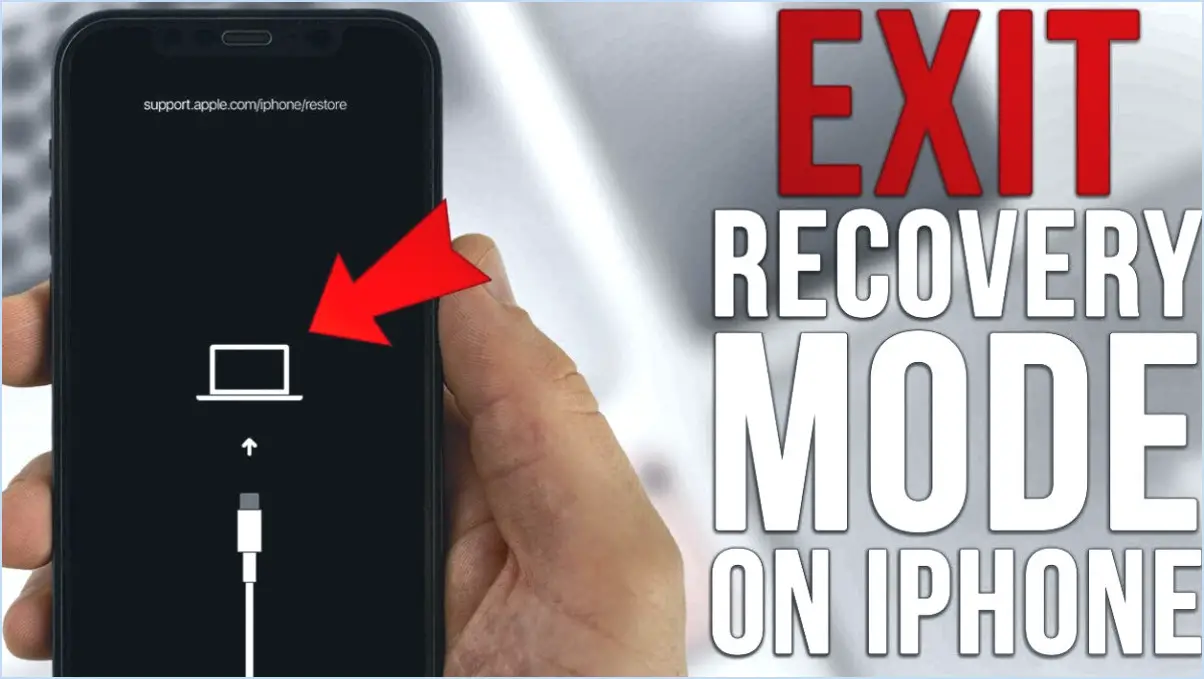 Comment sortir l'iphone du mode recovery ios 10?