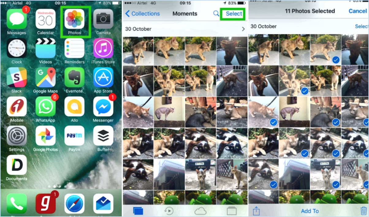 Comment supprimer en masse des photos sur iphone?