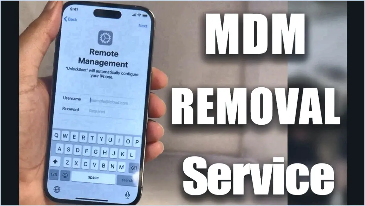 Comment supprimer le mdm de l'iphone?