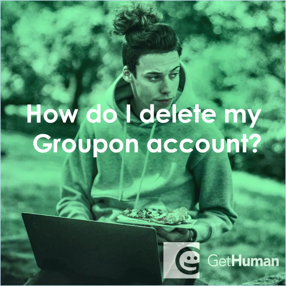 Comment supprimer mon compte Groupon 2022?