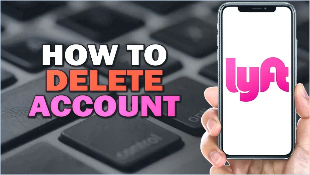 Comment supprimer un compte lyft?