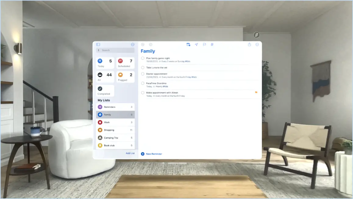 Comment utiliser les balises et les listes intelligentes dans apple reminders?