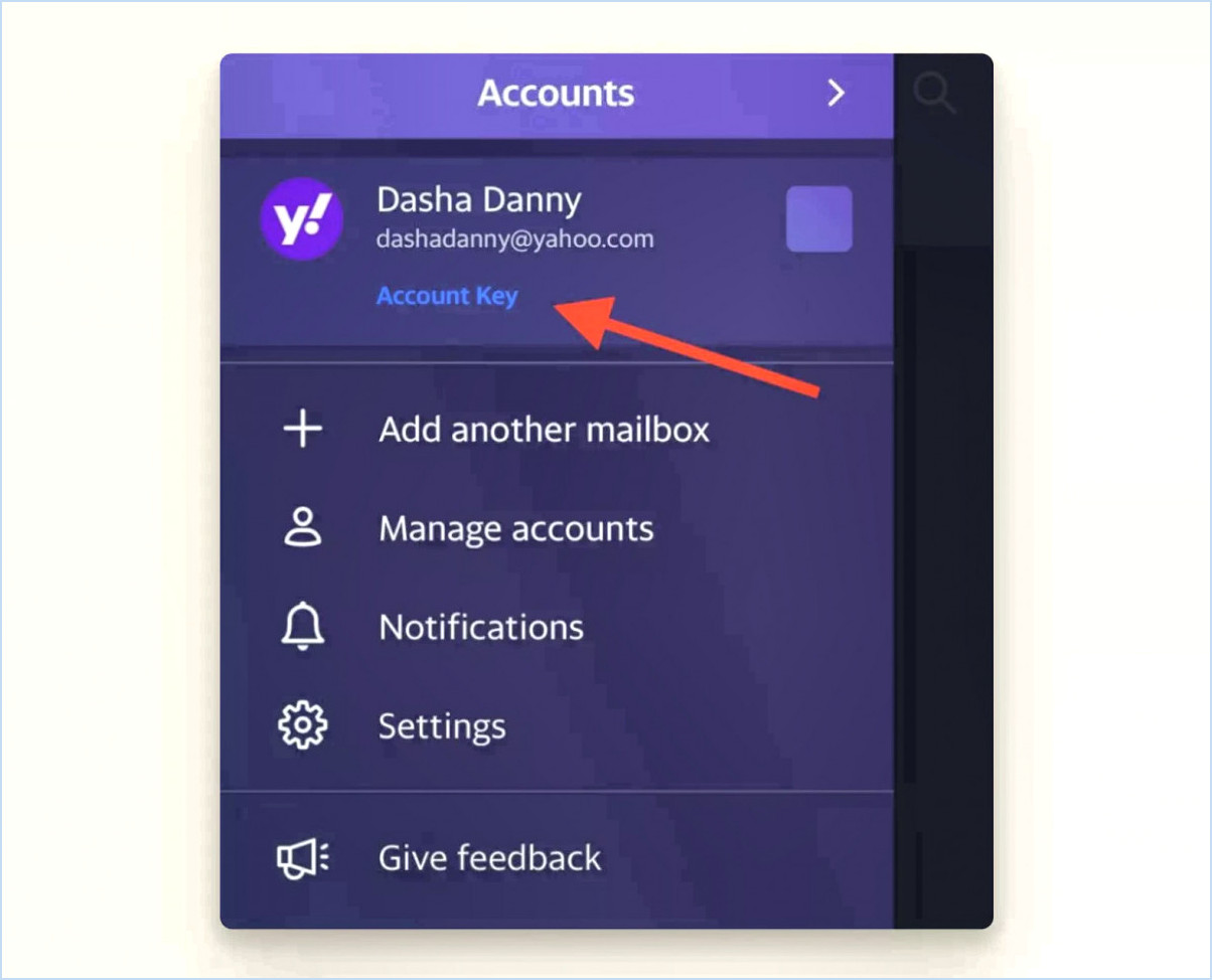 La clé du compte Yahoo peut-elle être récupérée?