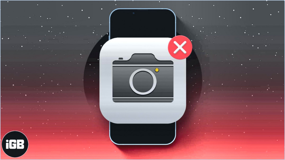 L'application Appareil photo est absente de l'iPhone ou de l'iPad?
