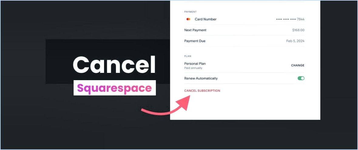 Que se passe-t-il lorsque j'annule mon compte Squarespace?