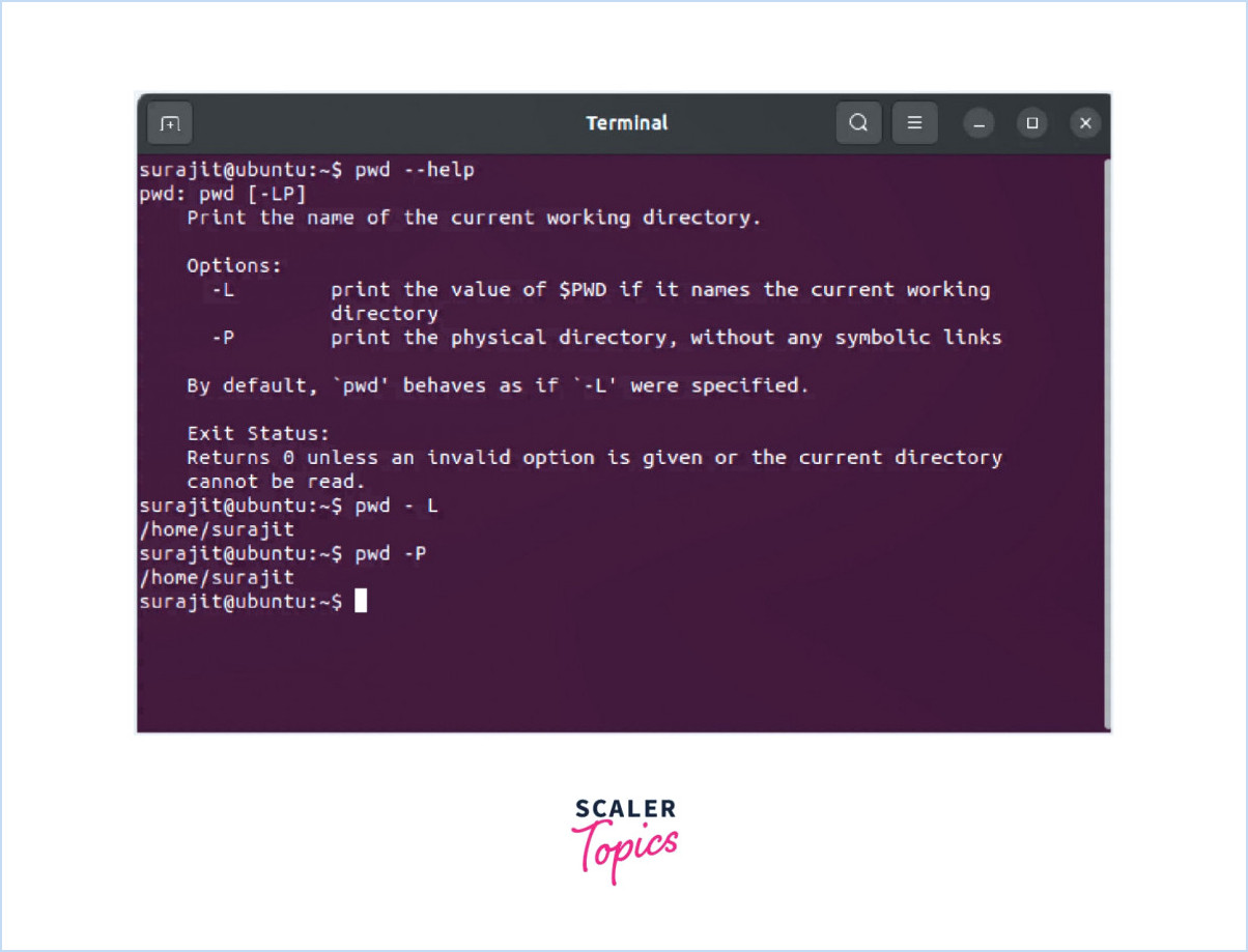 Quelle est l'utilité de la commande pwd sous linux?