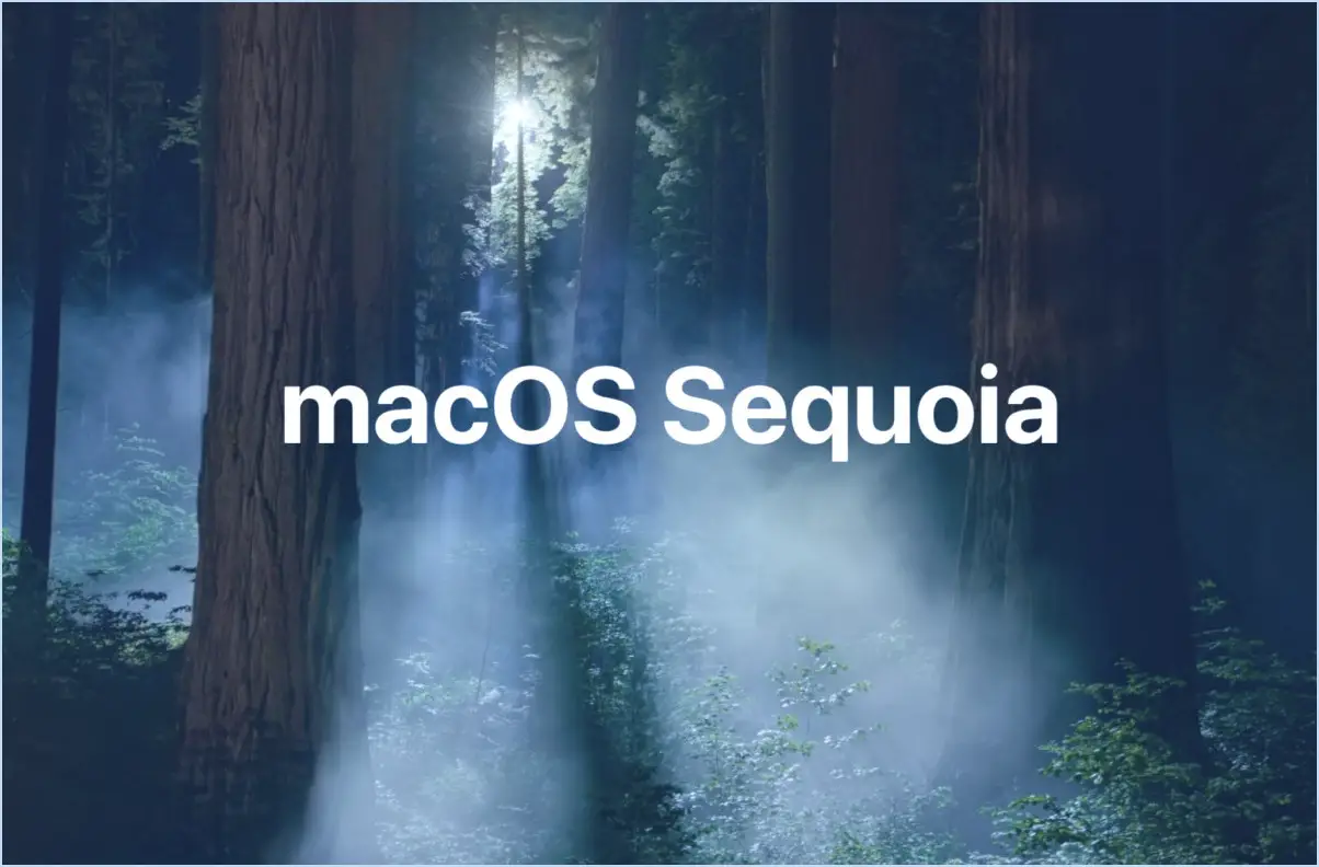 Mise à jour MacOS Sequoia