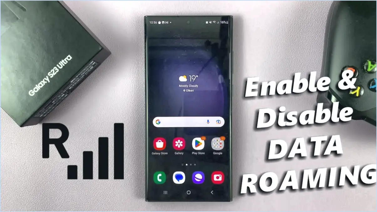 Comment activer et désactiver l'itinérance sur le Samsung Galaxy S10?