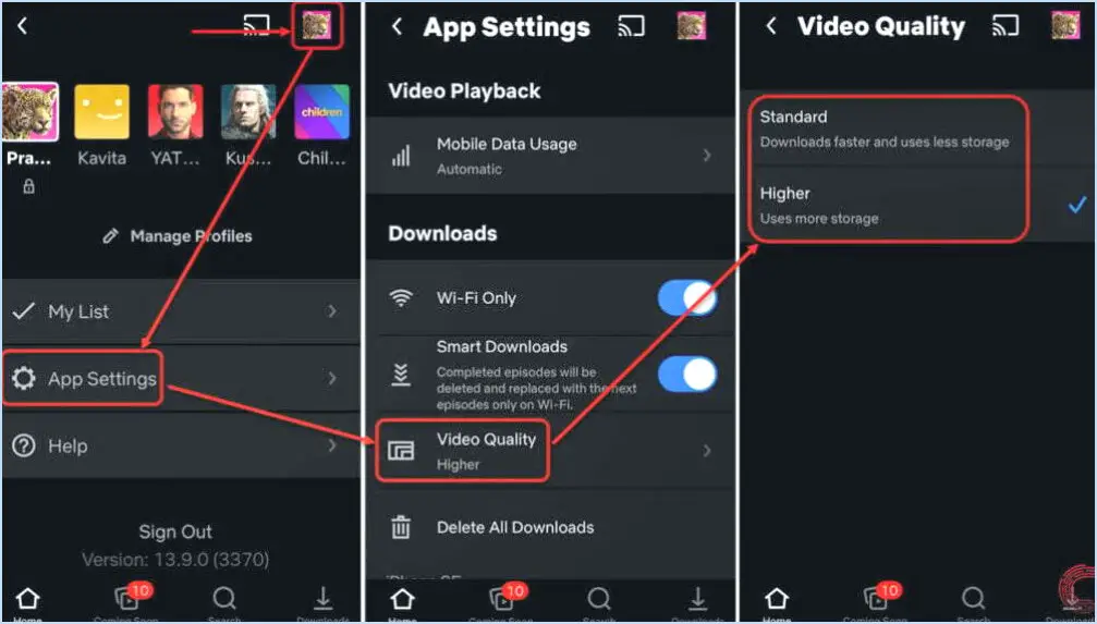 Comment ajuster la qualité vidéo sur netflix?